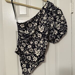 Free People Floral One Shoulder Bodysuit